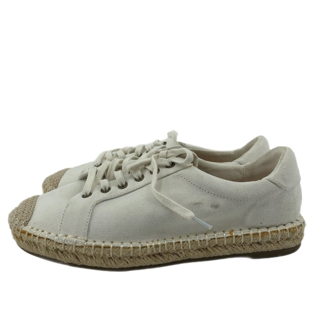 LOFT White Breathable Canvas Sneakers | Size 8